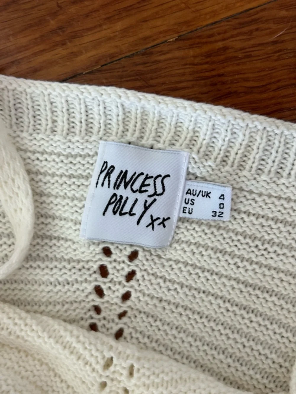 Princess Polly Cream Knit Midi Dress with Scoop Neck - Picture 3 of 3